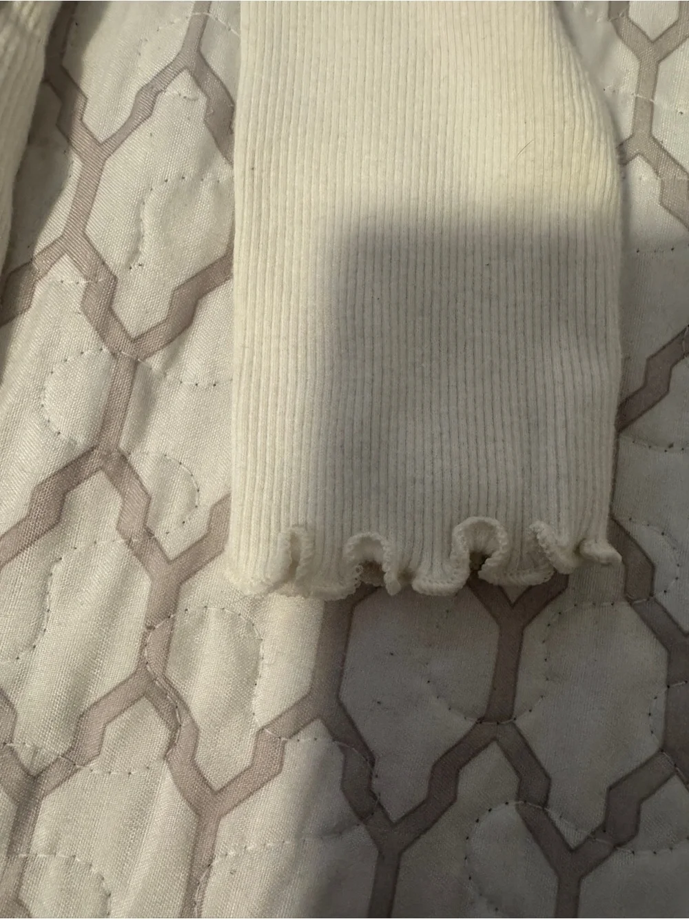 Baby Gap Cream Ribbed Long-Sleeve Top